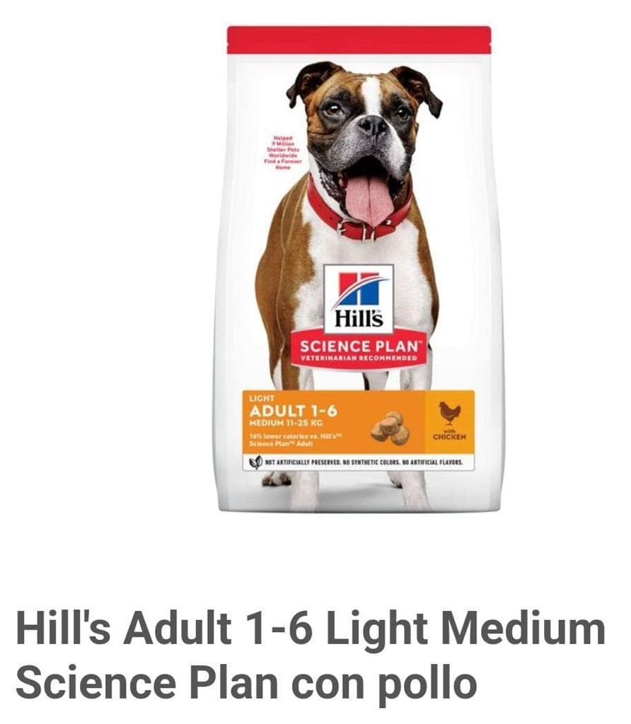 Foto 1 Hills medium light pollo 2,5kg