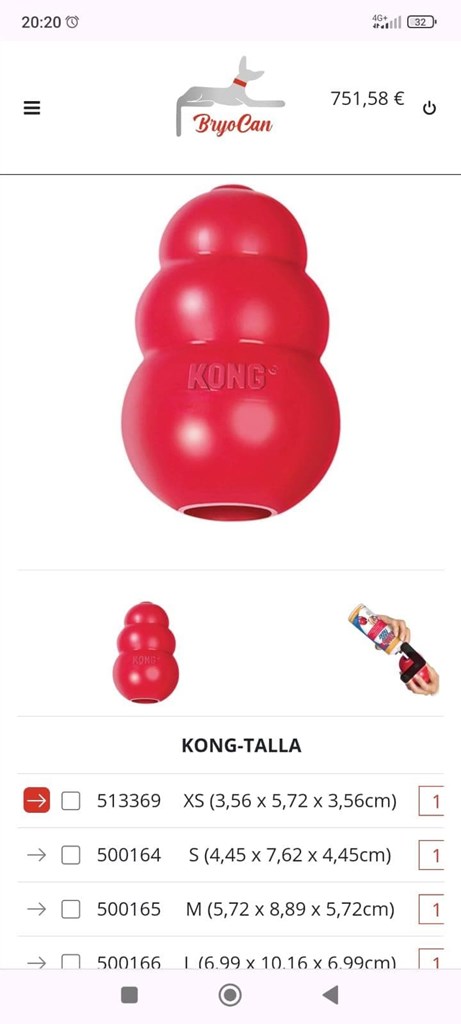 Foto 1 Kong clasic talla XXL 9,86x15,24x9,86cm