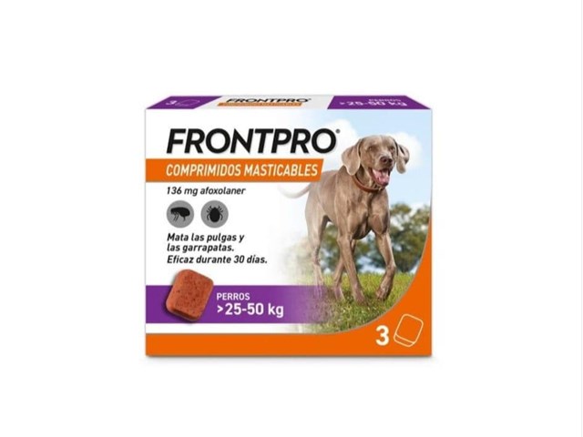 Pastilla desparasitación externa perros 25-50kg
