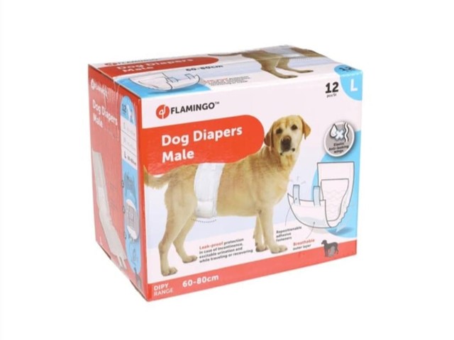 Pañales para perro macho L 12 unidades 